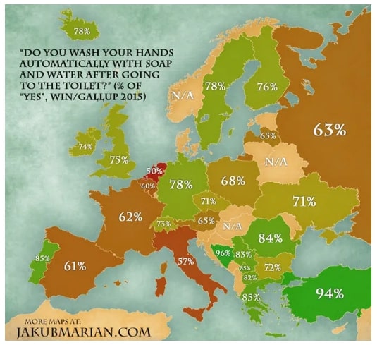 Mapa ankete za pranje ruku
