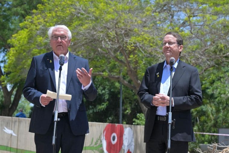 Predsjednici Njemačke i Izraela u posjetu Be'eriu ( Foto: Kobi Gideon/GPO )